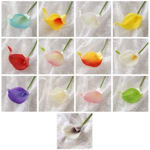 Mini Calla Artificielle Verte en Gros pour Décoration Extérieure de Mariage Style INS Peinte à l'Effet Naturel pour l'Export - Product Image 3