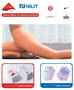 Guangzhou Same Fabric As Famous Brand Factory High Waist V Waist Sexy Yoga Leggings