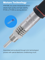 Capteur de température à faible consommation d'énergie personnalisable, thermocouple Pt100 RTD, transducteur de température à montage sur tête RS485