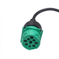 Câble d'extension OBD pour camion lourd, connecteur mâle 16 broches vers 9 broches avec adaptateur OBD2