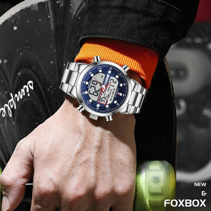 FOXBOX Reloj Digital de Lujo para Hombre, Reloj de Pulsera Resistente al Agua, Reloj de Cuarzo LED, Reloj Deportivo, Relojes Grandes para Hombre, Relogis Masculino + Caja - Product Image 4