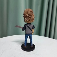 Figurine à tête oscillante de rock star - Figurine musicale artisanale pour souvenir de festival, cadeaux pour fans de groupe et décorations de chambre rétro