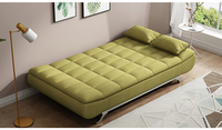 Sofá Cama Moderno de Metal para el Hogar, Muebles de Sala, Futón Sofá Cama con Estructura de Metal
