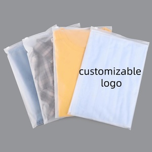 Custom Zipper Top Waterproof Matte <b>Packaging</b> <b>Bags</b> for Clothing with Logo Print CPE Material - Product Image 1