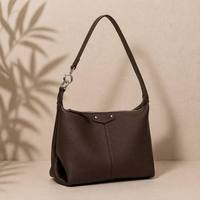 Sac bandoulière en cuir pleine fleur, forme croissant incurvée, de luxe, minimaliste, vintage, pour femme, fabricant