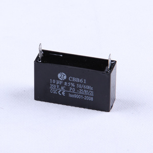 คาปาซิเตอร์สตาร์ทมอเตอร์พัดลม Cbb61 10uF 350V AC สำหรับอะไหล่เครื่องกำเนิดไฟฟ้าเบนซิน - Product Image 1