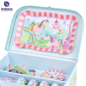 Kids Unicorn Fairy Tale Printed Paper Suitcase <b>Keepsake</b> <b>Box</b>, Custom Logo Cardboard Gift <b>Box</b> For Girls Birthday Present - Product Image 4
