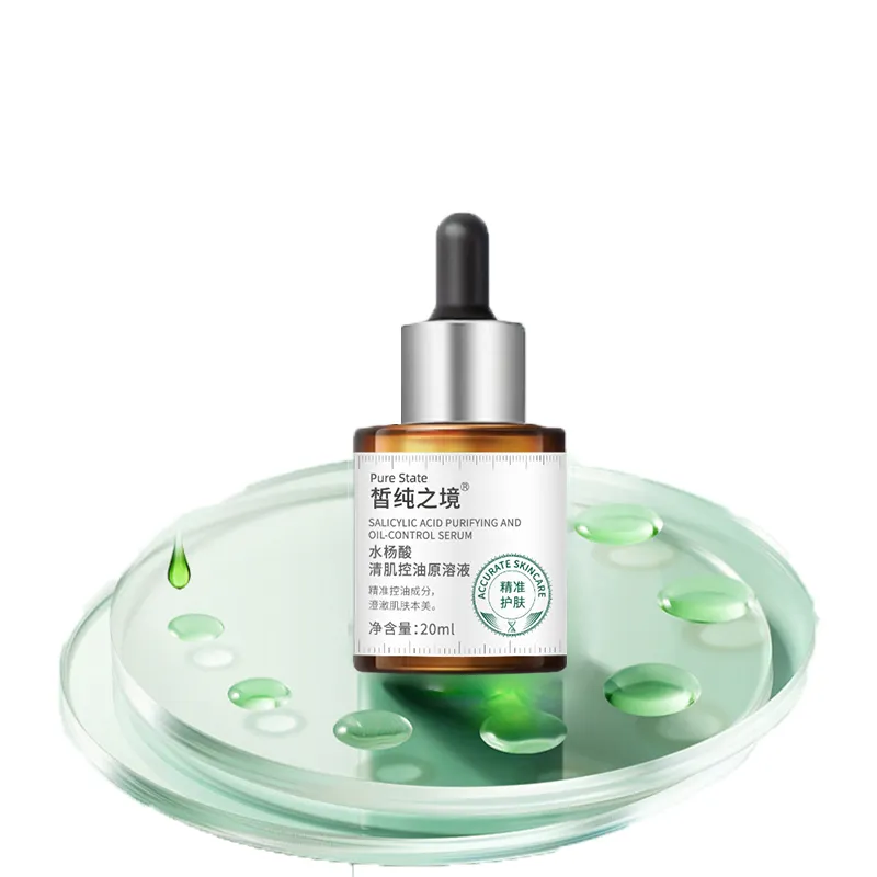 Salicylic Acid Purifying and Oil Control Serum Herbal Soothe Fading Dark Spots Pore Shrinking Fading Dark Spots Wholesale