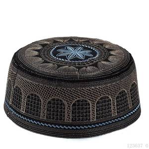 Nuevos gorros musulmanes de tela de encaje transpirable para hombre, al por mayor, de origen egipcio, turco y árabe, con patrones geométricos termotransferibles. - Product Image 5