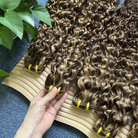 Haute qualité 100% naturel et brut # Extensions de cheveux humains brésiliens ondulés couleur ombrée P4-27, vente en gros