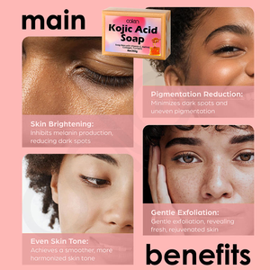 <span class=keywords><strong>Savon</strong></span> à l'acide kojique Luxfume 150g <span class=keywords><strong>Savon</strong></span> artisanal blanchissant exfoliant Lisse la rugosité Éclaircit le teint - Product Image 3