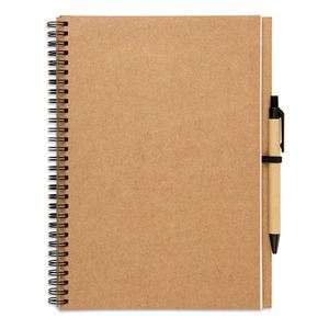 Hot Sale Cheap Promotional Practical Custom Notebook Kraft Paper Cover Metal Spiral Journal <b>Note</b> <b>Book</b> With Pen - Product Image 1