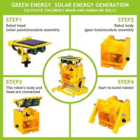 Jouet éducatif personnalisé STEM 12-en-1 Kit d'expérimentation de robots scientifiques du bâtiment bricolage Robot solaire jouets pour enfants