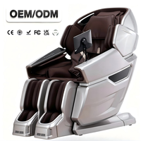 Fauteuil de massage ergonomique à gravité zéro avec piste SL, pétrissage Shiatsu, chauffage et fonction de relaxation intégrale du corps avec jambes séparées