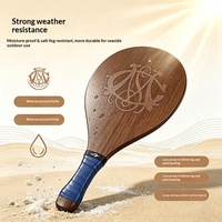 Raquette de pickleball en bois en forme de cœur avec noyau en peuplier, poignée antidérapante, design personnalisable pour le tennis de plage et le squash
