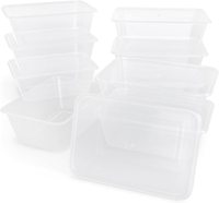 Boîte à lunch à emporter jetable légère transparente de restaurant de pp pour l'usage de supermarché et de pique-nique 1250ml/1500ml/2000ml