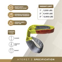 Yüksek mukavemetli Polyester WLL 1-50ton 6:1 düz göz dokuma kaldırma ve taşıma dokuma Sling Web Sling tipi