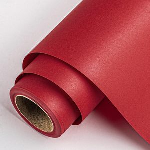 Yarcony Kraft Gift <b>Wrapping</b> <b>Paper</b> Roll Red 17 In X 33 Ft Recyclable Solid Color Craft <b>Paper</b> For Packaging Art Craft - Product Image 1