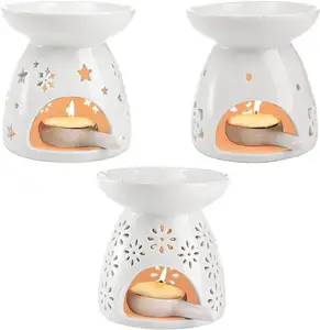 Keramik Tee licht Kerzenhalter Ätherisches Öl Brenner Wachs Schmelz brenner für Home Schlafzimmer Dekor Weihnachten Einweihung sparty Geschenk
