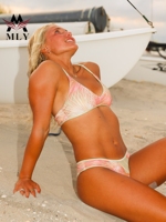 Badkledingfabrikant op maat, Braziliaanse stijl bikini's, strandkleding, hoog uitgesneden tweedelige badpakken