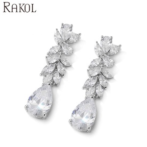 RAKOL EP5111 boda cristal CZ Cubic Zirconia pendientes de mujer - Product Image 6