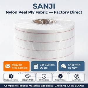 Nylon PA66 Peel Ply 85gsm 240, directement de l'usine ℃   <span class=keywords><strong>Tissu</strong></span> de démoulage standard Airtech pour le durcissement des composites aérospatiaux en fibre de carbone - Product Image 5