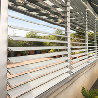 Persiana Horizontal de Aluminio para Exteriores, Motorizada, con Protección Solar, Pintada, Ecológica y Duradera, Venta al Por Mayor