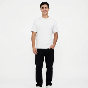 T-shirts blancs unis à prix avantageux, impression de logo personnalisée, pour hommes, vente en gros, tissu personnalisé, meilleure qualité - Product Image 1