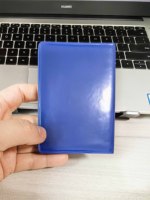 Pemegang kartu PVC daur ulang dengan pola bisnis pemegang kartu plastik PU lembut kartu bisnis kredit ID menampilkan kantong tas PVC