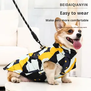 JasonL Sonbahar Kış Klasik Köpek Kedi Ceketi-Çevre Dostu Pamuk Orta/Büyük Irklar S-7XL Bedenler Golden Retriever Labrador Baskılı - Product Image 5