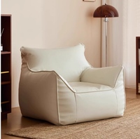 Pouf Chaise De Luxe Simple Paresseux Canapé Couverture PU Faux Daim En Cuir Pouf Pouf Chaise pour Chambre Salon