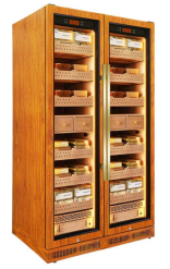 Humidor de Cigarros de Cedro Español, Acero Inoxidable, a Gas, con Control Climático, Doble Zona, Dos Puertas, 860L, Compresor Grande - Product Image 4