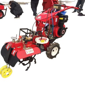 Self-Propelled <b>Cultivator</b> Multifunctional Engine Powered Crop Planting And Trenching Machine Red Color - Product Image 5