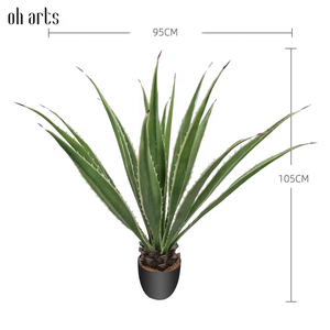 Liflike Oh Arts 105cm高いフェイクアガデ植物装飾用人工アガボ植物屋内室内装飾用 - Product Image 3