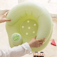Siège de sol gonflable portable pour bébé, motif mignon, chaise d'apprentissage de la position assise pour nourrisson, pour le bain, l'alimentation, les jeux intérieurs et extérieurs, soutien doux