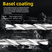 Foret hélicoïdal à queue fixe pour aluminium, carbure de tungstène 3D HRC55 pour centre d'usinage CNC