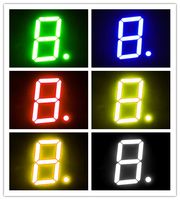 Afficheur LED à 7 segments HOUkem-8016-BSR CA super rouge 20,4 mm, 1 chiffre, 0,8 pouce, 10 broches, haut et bas