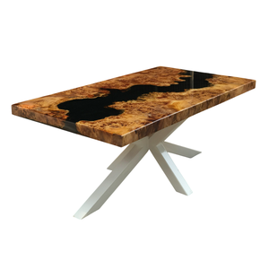 Nouveau style de vie pour vos meubles : Plateau de table en bois naturel massif avec résine époxy, haute résistance et durabilité - Product Image 1