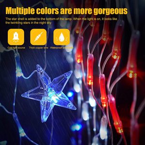 Luces Led <span class=keywords><strong>de</strong></span> <span class=keywords><strong>bandera</strong></span> americana, luz Led impermeable <span class=keywords><strong>de</strong></span> medio ventilador <span class=keywords><strong>de</strong></span> <span class=keywords><strong>los</strong></span> Estados Unidos para decoración <span class=keywords><strong>de</strong></span> jardín y patio - Product Image 3