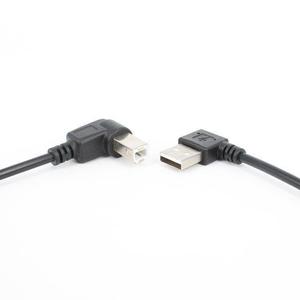 สายเคเบิลข้อมูลข้อศอกทองแดงบริสุทธิ์ สายเชื่อมต่อเครื่องพิมพ์ USB มุมขวา - Product Image 3