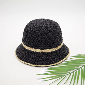 <span class=keywords><strong>2025</strong></span> mùa hè xô Lady ngư dân <span class=keywords><strong>100</strong></span>% Giấy Thủ Công rơm Mũ Chống Nắng cầm tay - Product Image 4