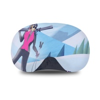 Housse de casque de ski personnalisée avec impression OEM, en polyester/spandex, logo personnalisé, couleur personnalisée, fabriquée en Chine, MOQ 100