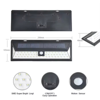 Lampes solaires LED IP65 pour extérieur, lampe murale solaire avec détecteur de mouvement PIR, lampe solaire étanche pour la décoration du jardin