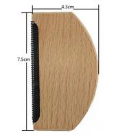 Wanmei Personnalisable Vente en gros Peigne anti-bouloches en bois de hêtre naturel pour pulls, laine et cachemire