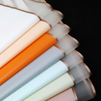Nouveau Papier d'Emballage pour Bouquet Transparent Mat à Double Bord Doré, Papier d'Emballage pour Fleurs Imperméable Bicolore