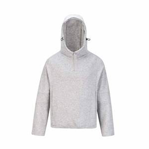 H5550 Nouveau design, vente en gros, sweats à capuche ninja personnalisés en mélange de coton 350 g/m² avec demi-fermeture éclair pour hommes - Product Image 1