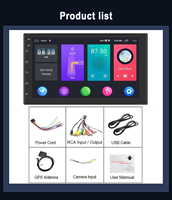 Lecteur DVD de voiture universel 7 pouces 1 + 16GB Lecteur d'autoradio Android Stéréo 1 Din Support WiFi BT GPS Navigation Carplay