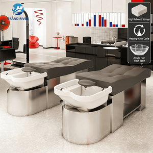 เก้าอี้นวดสปาผมแบบญี่ปุ่นพร้อมระบบอบไอน้ำและเตียงสระผมสำหรับนวดไทย ขายส่ง - Product Image 1