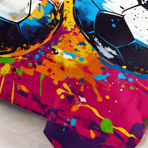 Juego de Ropa de Cama ChamXue, Juego de Edredón con Fundas de Almohada, Diseño Colorido con Temática de Fútbol, Edredón Alternativo de Poliéster, 3 Piezas, para Uso en las Cuatro Estaciones - Product Image 6