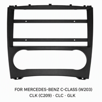 Cadre d'autoradio 2 Din 9 pouces pour Mercedes Benz Classe C W203 Classe GLK C209 CLC 2005-2009 Kit de garniture Stéréo automobile Tableau de bord Fascia